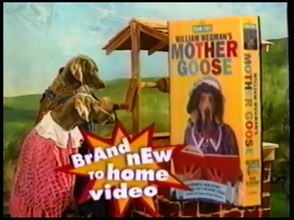 Sesame Street - William Wegman's Mother Goose (1997) VHS Promo (RARE VHS Capture)