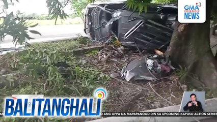 3, patay nang bumangga ang sinasakyang van sa poste ng kuryente; driver, nakaidlip umano | Balitanghali