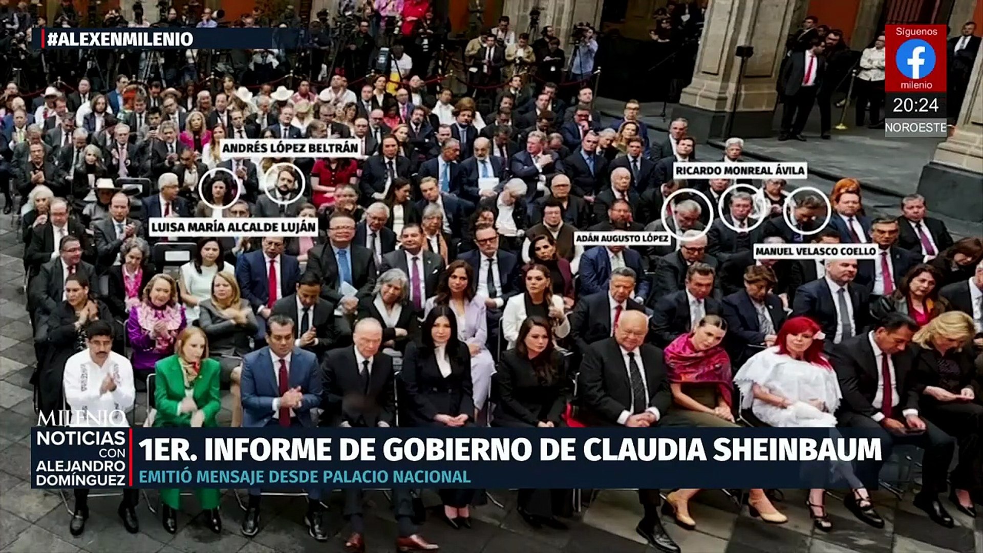 ⁣Claudia Sheinbaum presenta su primer informe en Palacio Nacional con ausencias notorias