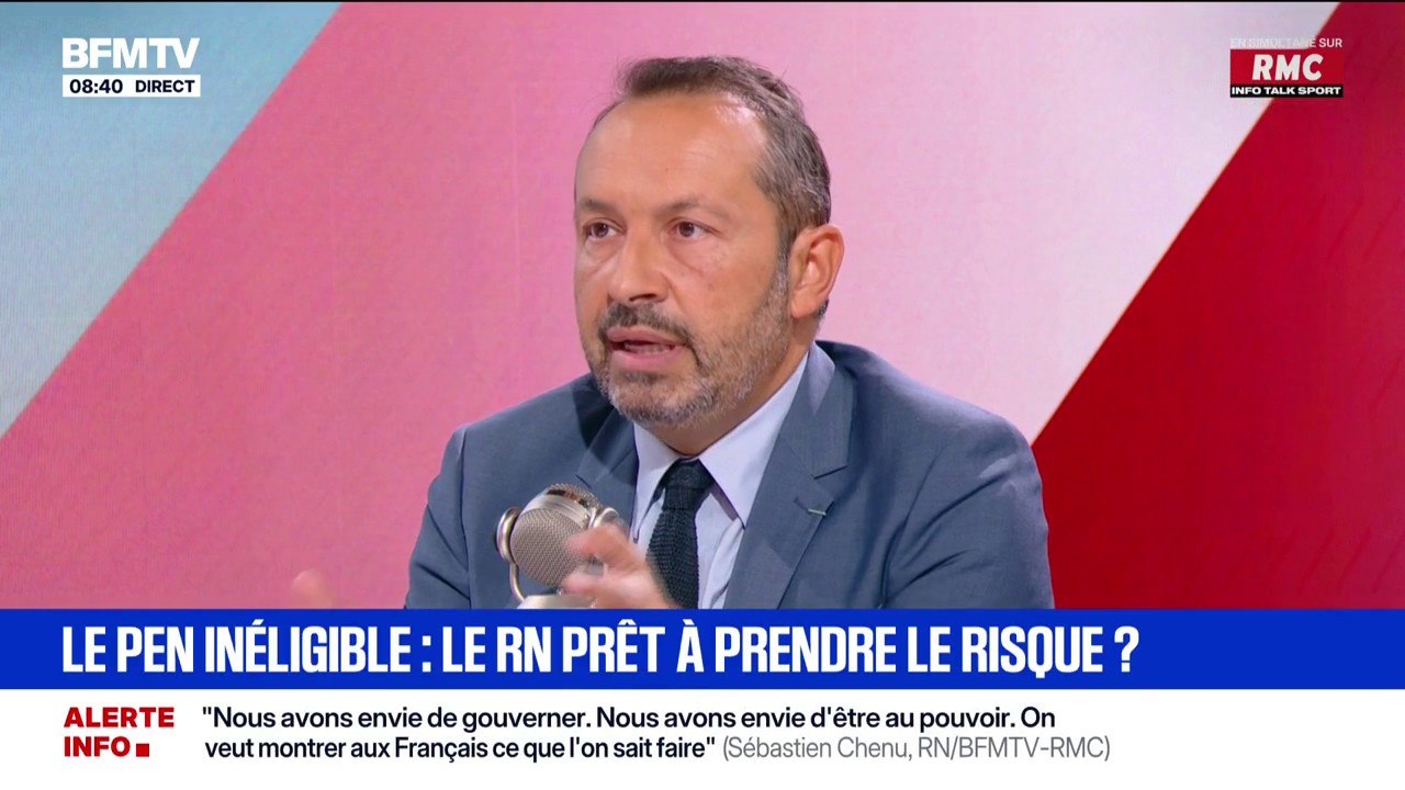 Inéligibilité de Marine Le Pen: "On a toujours dit 'Marine Le Pen l'Élysée, Jordan Bardella Matignon', c'est toujours le chemin qu'on construit", affirme Sébastien Chenu (RN)