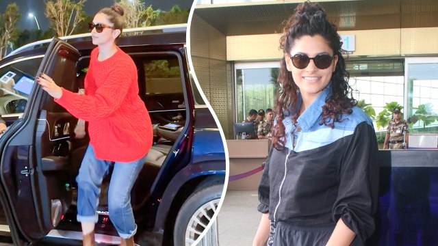 Boss Ladies Of B-Town Deepika Padukone & Saiyami Kher Snapped At Mumbai Airport In Style