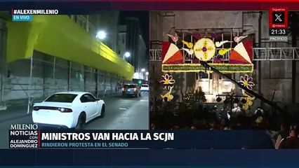 Ministros arriban a la Suprema Corte tras protestas en el Senado