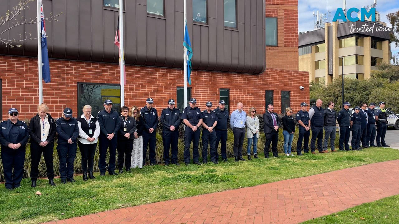 Two minute silence for fallen officers