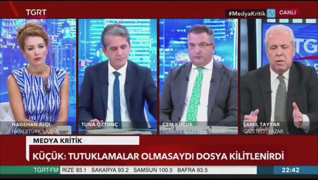 Şamil Tayyar'dan Cem Küçük'eBurası bir mahkeme değil, Cem Küçük de mahkeme başkanı değil. Sen burada hüküm veriyorsun.