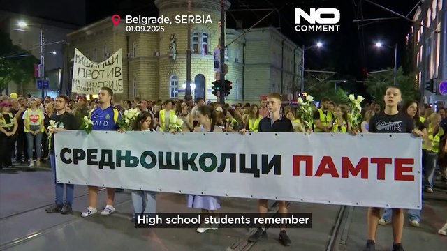 Demonstration in Belgrade marks ten months since Novi Sad collapse