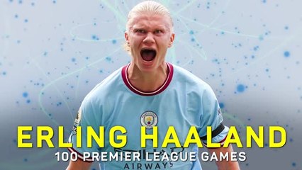 Erling Haaland - 100 Premier League games in numbers
