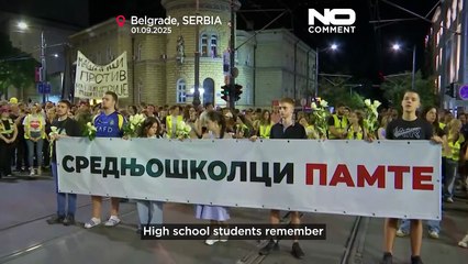 Demonstration in Belgrad markiert zehn Monate seit dem Einsturz in Novi Sad