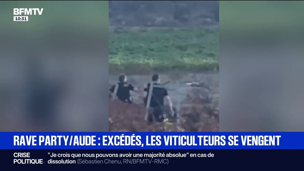 Rave party dans l'Aude: les images des violences qui ont éclaté entre viticulteurs et fêtards