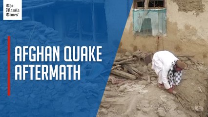 Afghans clear debris after midnight quake devastates village