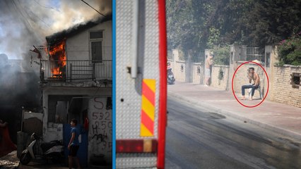 Benzin döküp evi ateşe verdi, oturup yangını izledi