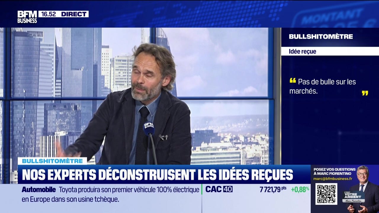 Bullshitomètre : "Pas de bulle sur les marchés" - FAUX répond Charles Monot - 03/09