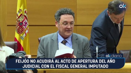 Feijóo no acudirá al acto de apertura del Año Judicial con el fiscal general imputado