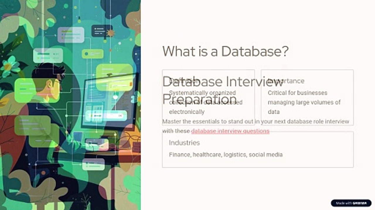 Database interview questions