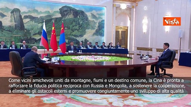 Xi Jinping: Cina pronta a a rafforzare la fiducia politica reciproca con Russia e Mongolia