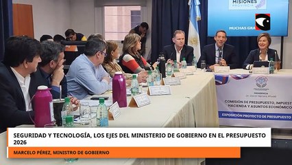 Seguridad y tecnología, los ejes del Ministerio de Gobierno en el presupuesto 2026