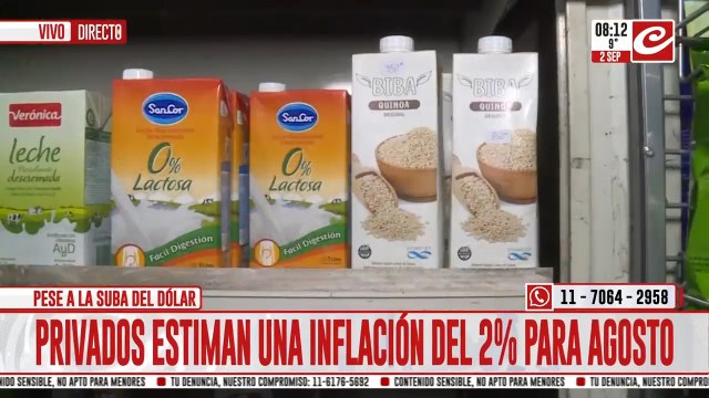 Inflación de agosto: consultoras privadas estiman una cifra cercana al 2%