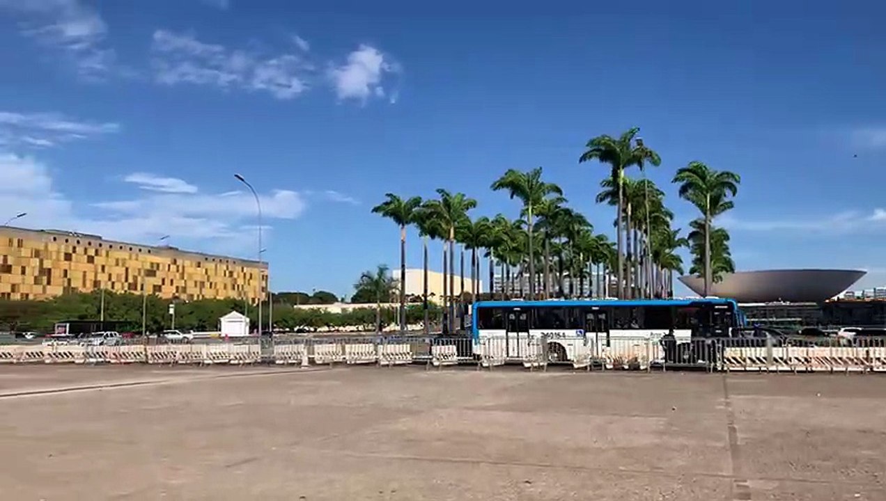 Esplanada dos Ministérios na manhã do julgamento de Bolsonaro
