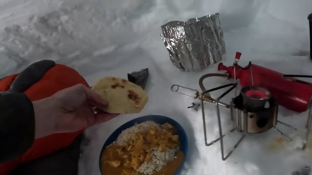 Dugout Shelter Under 10ft (3m) of Snow - Solo Camping in Survival Shelter During Snow Storm