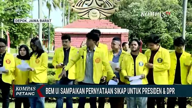 Demo Ricuh, BEM UI Desak Pemerintah dan DPR Bertanggung Jawab | KOMPAS PETANG