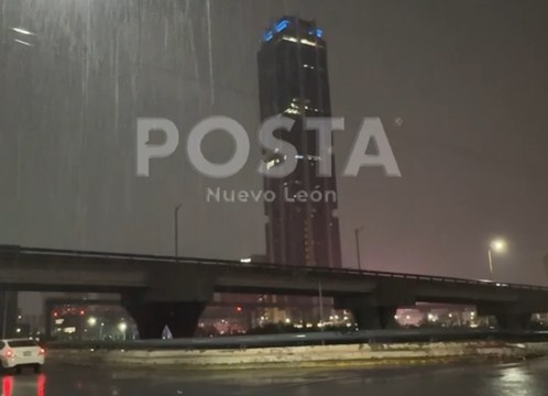 Área metropolitana de Monterrey amanece con fuertes lluvias y encharcamientos