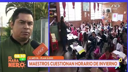 MAESTROS CUESTIONAN HORARIO DE INVIERNO