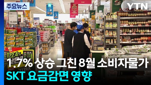 1.7% 상승 그친 8월 소비자물가...SKT 요금감면 영향 / YTN