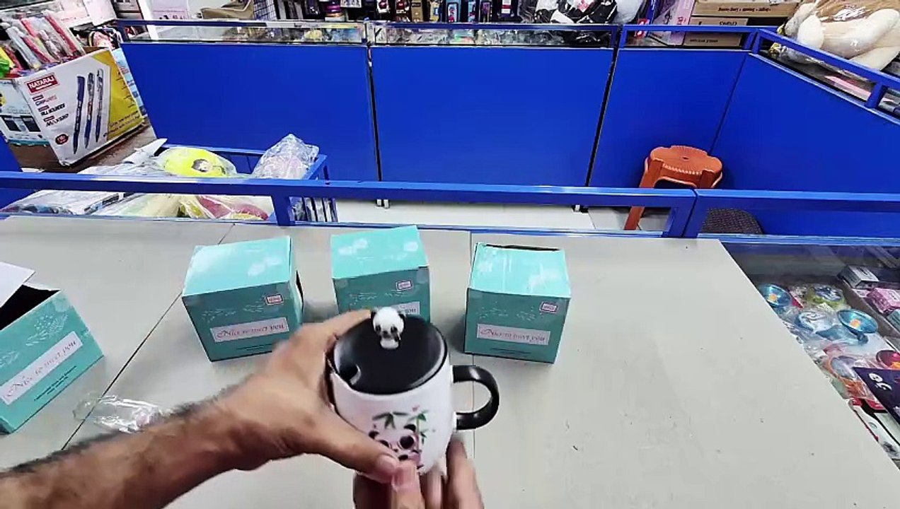 Unboxing and Review of Panda Coffee Mug with Lid Glass Spoon, Mugs for Coffee, Rakhi for Brother, Birthday Gift, Ceramic Mug