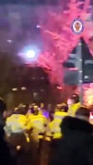 Moment Dawid Dembler is arrested for attacking a police officer in Legia Warsaw Villa Park riot