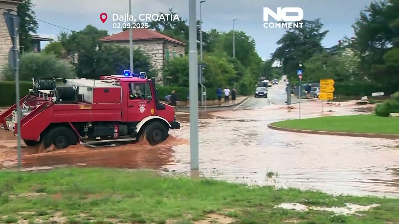 Inundações súbitas e severas atingem região da Ístria na Croácia