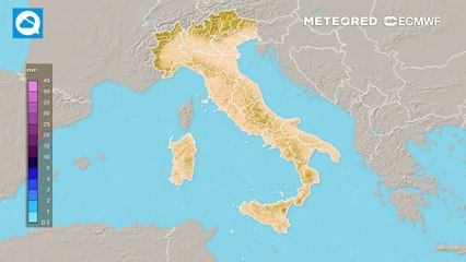 Le piogge previste fra mercoledì 3 e venerdì 5 settembre 2025