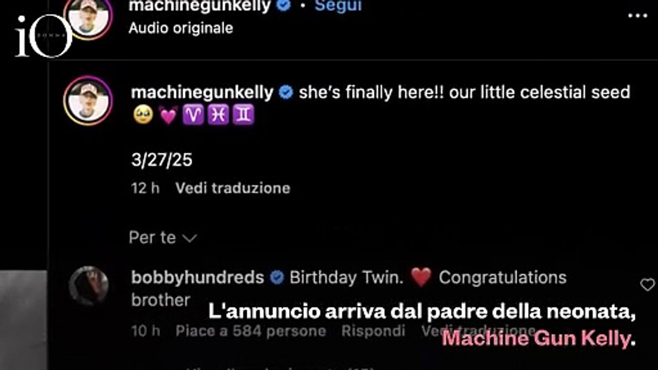 Meghan Fox: fiocco rosa per l'attrice, è nata la quarta figlia, il padre è Machine Gun Kelly