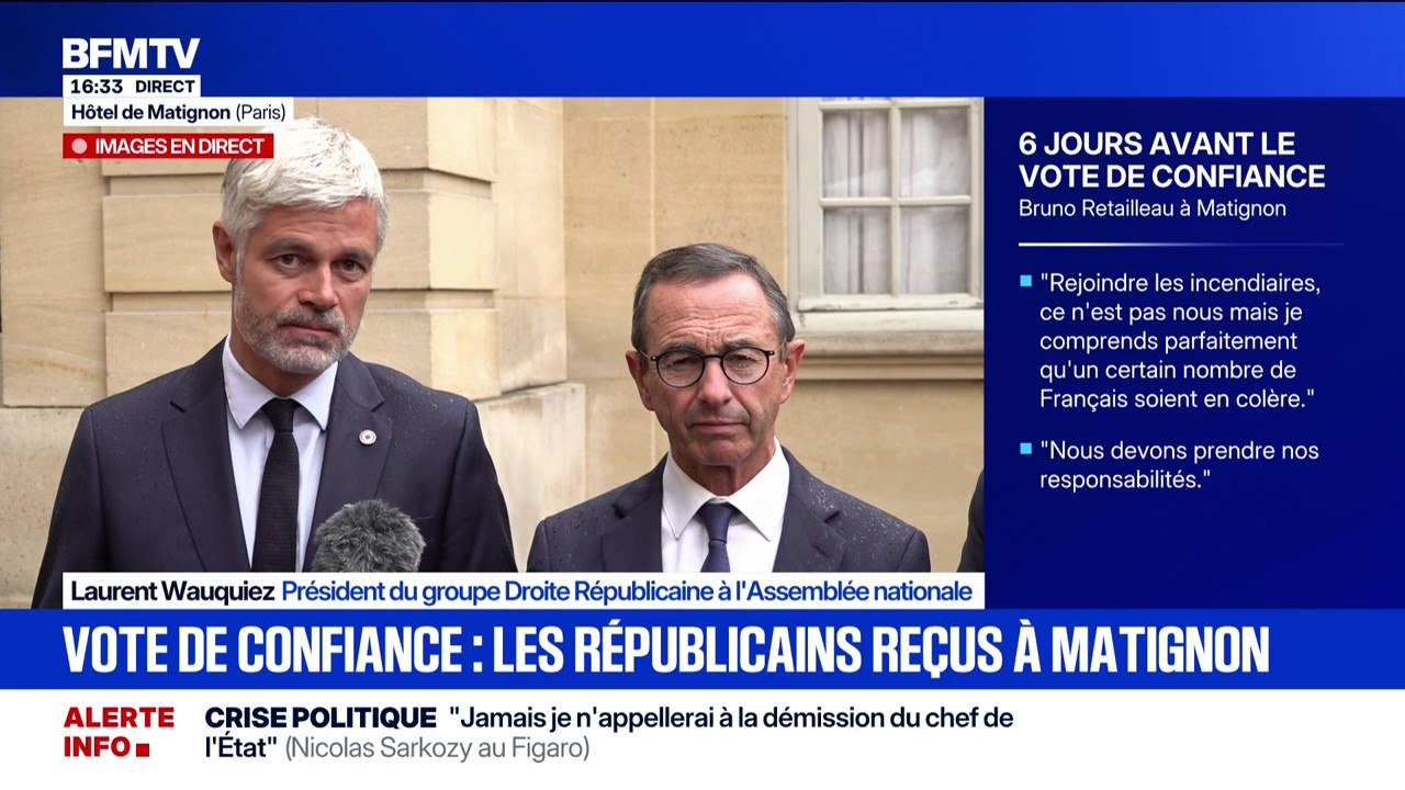 Crise politique: Laurent Wauquiez (LR) souhaite "Plus d'économies, mais moins d'augmentations d'impôts déguisées"