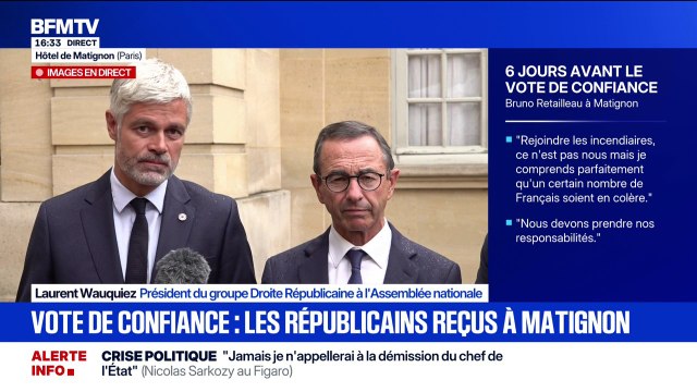 Crise politique: Laurent Wauquiez (LR) souhaite Plus d'économies, mais moins d'augmentations d'impôts déguisées