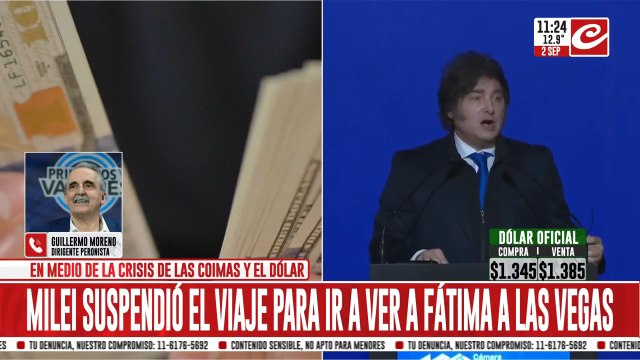 Guillermo Moreno: A Milei lo sacan del país porque es un salvavidas de plomo