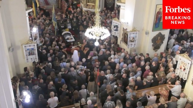Funeral Held For Slain Ukrainian MP Andriy Parubiy In Lviv, Ukraine