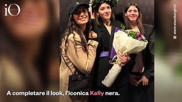 Elettra Lamborghini: il look senza tempo alla laurea della sorella minore