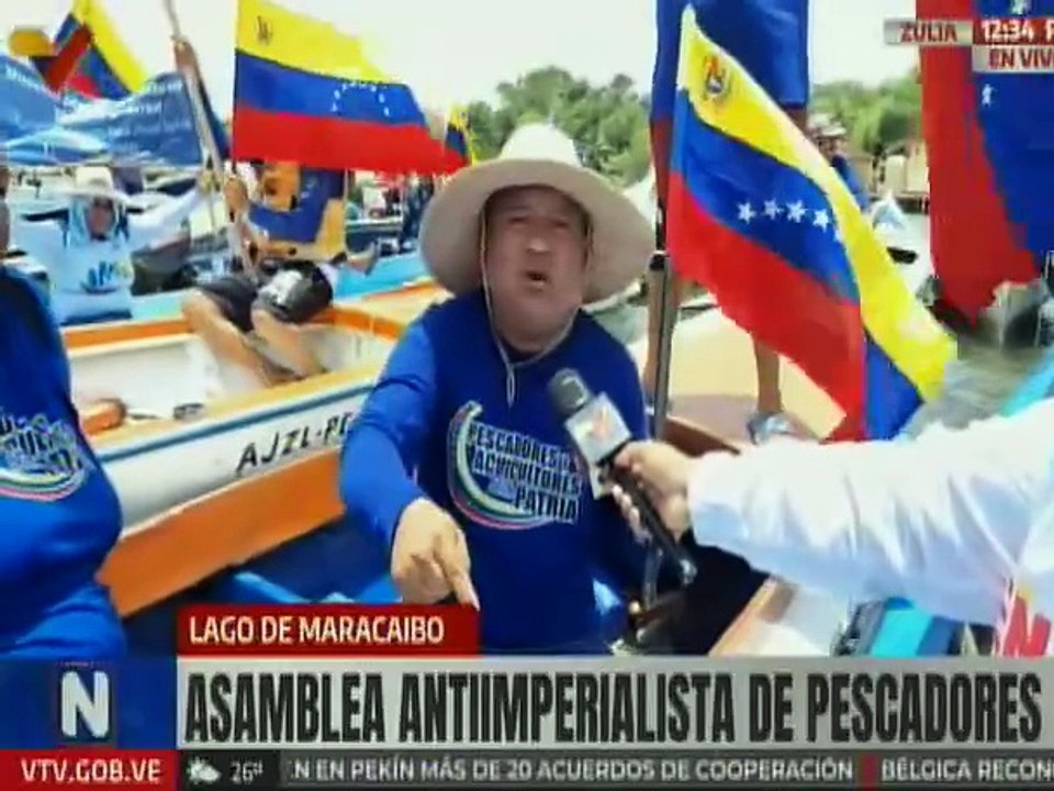 Pescadores y pescadoras participan en asamblea antiimperialista histórica en el Lago de Maracaibo