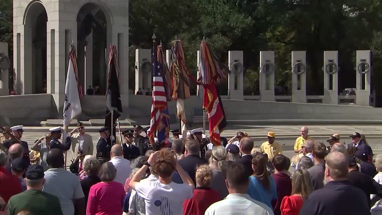 WWII veterans honored at memorial on 80th anniversary of V-J Day