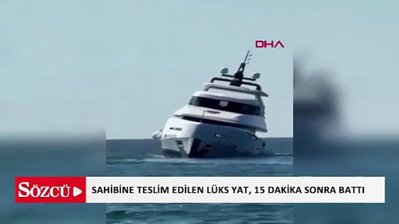 Yapımı tamamlanıp sahibine teslim edilen lüks yat, 15 dakika sonra battı
