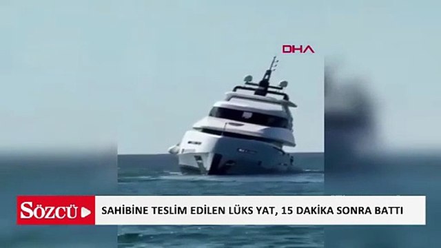 Yapımı tamamlanıp sahibine teslim edilen lüks yat, 15 dakika sonra battı