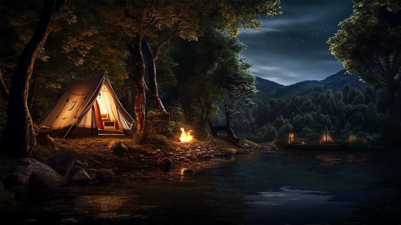Relax with Night Forest Sounds for Deep Sleep & Relaxation (1080p)