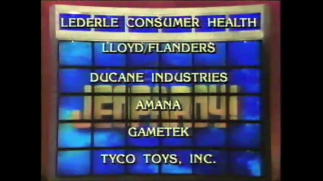 Jeopardy! closing credits, 4/27/95