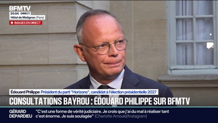 Consultations avec François Bayrou: Édouard Philippe appelle les responsables politiques à "échanger ensemble" pour "construire un budget" afin de "stabiliser" le pays