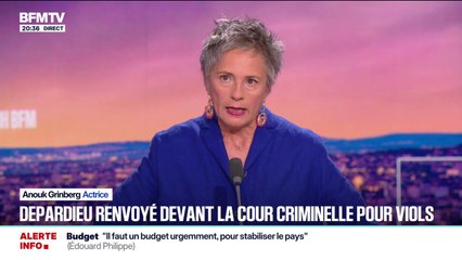 "On ne peut pas être consentante d'un rapport sexuel avec Gérard Depardieu", affirme Anouk Grinberg, actrice