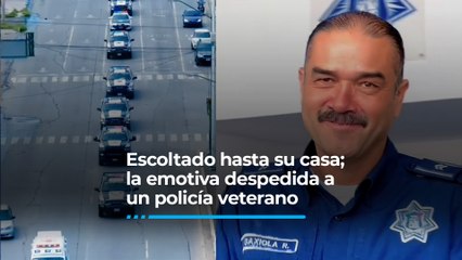 Emotiva despedida: Escoltado por patrullas, policía de Sonora se jubila.