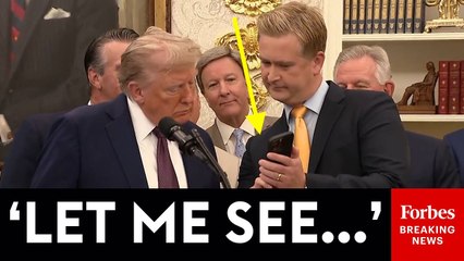 Peter Doocy Shows Trump Viral Video Of Bag Being Dropped From White House Residence Window