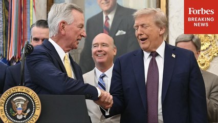 Tommy Tuberville Surprises Trump By Announcing Name Of Alabama's 'Donald J. Trump Space Command Center'