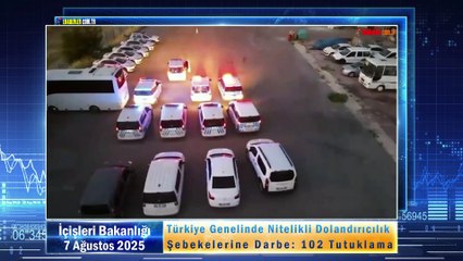 Türkiye Genelinde Nitelikli Dolandırıcılık Şebekelerine Darbe: 102 Tutuklama