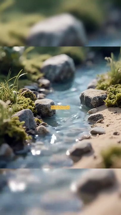 ASMR Miniature River Flowing | Relaxing Water Sounds