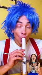 ow! The Biggest Tea Straw In The World! 🥤😲 #funny #food